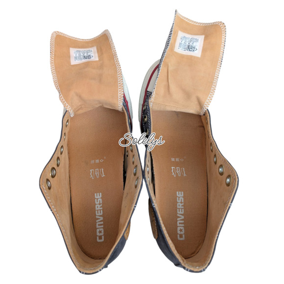 Converse 2017 CTAS Lux Mid Hidden Wedge Almost Black Peached Canvas Sneaker 8 - Picture 8 of 12